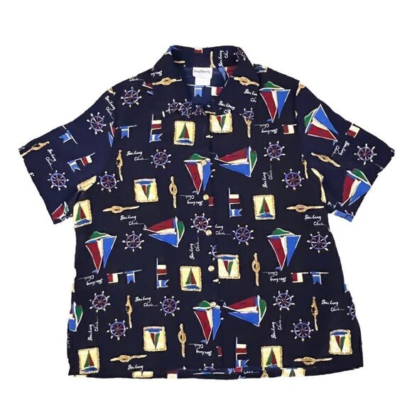 Vintage Bon Worth Nautical Blouse - Picture 1 of 4